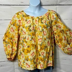 Lauren Conrad Sunflower Peasant Blouse XL